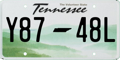 TN license plate Y8748L