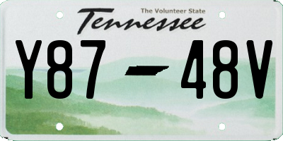 TN license plate Y8748V
