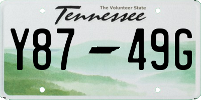 TN license plate Y8749G