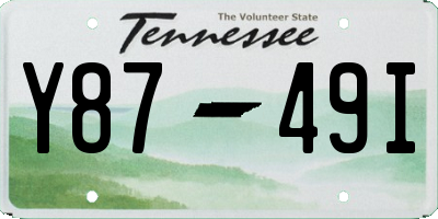 TN license plate Y8749I