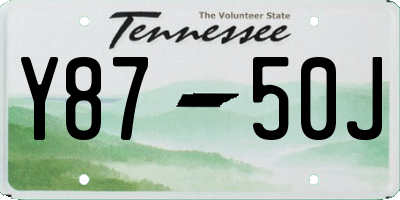 TN license plate Y8750J
