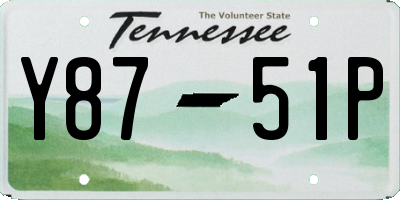 TN license plate Y8751P