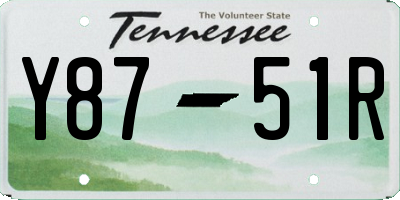 TN license plate Y8751R
