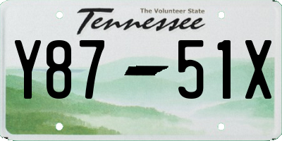 TN license plate Y8751X