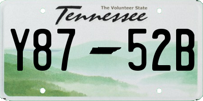 TN license plate Y8752B