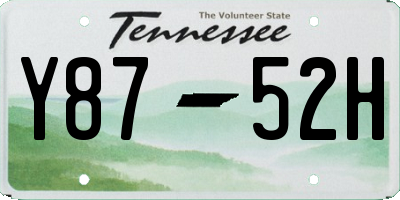 TN license plate Y8752H