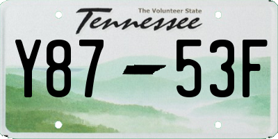TN license plate Y8753F