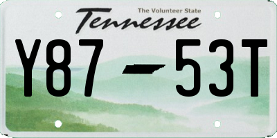 TN license plate Y8753T