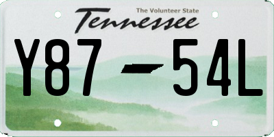 TN license plate Y8754L