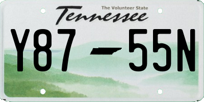 TN license plate Y8755N
