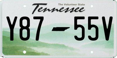 TN license plate Y8755V