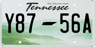 TN license plate Y8756A