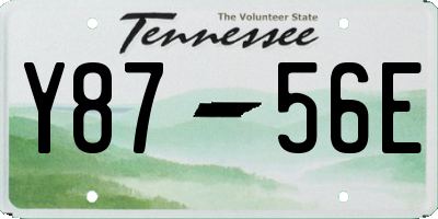 TN license plate Y8756E