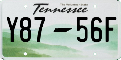 TN license plate Y8756F