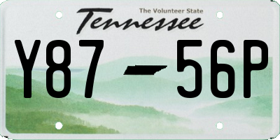 TN license plate Y8756P