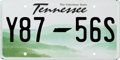TN license plate Y8756S