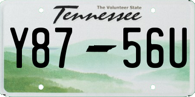 TN license plate Y8756U