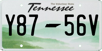 TN license plate Y8756V