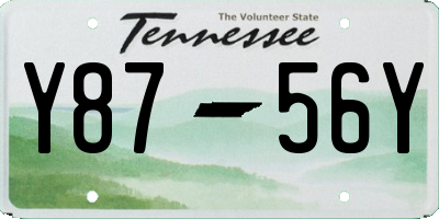TN license plate Y8756Y