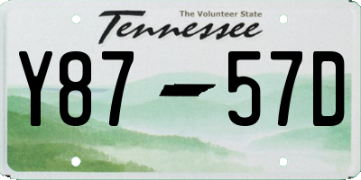 TN license plate Y8757D