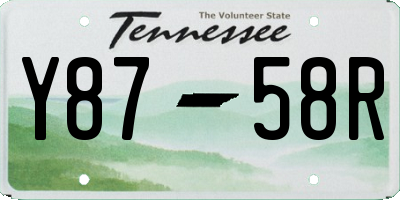 TN license plate Y8758R