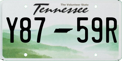 TN license plate Y8759R