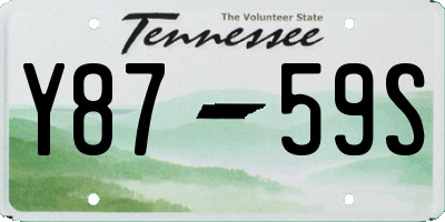 TN license plate Y8759S