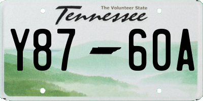 TN license plate Y8760A