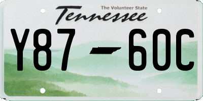 TN license plate Y8760C