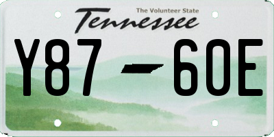 TN license plate Y8760E
