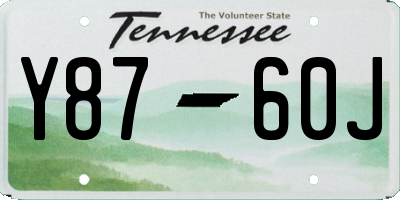 TN license plate Y8760J