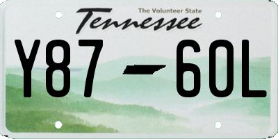 TN license plate Y8760L