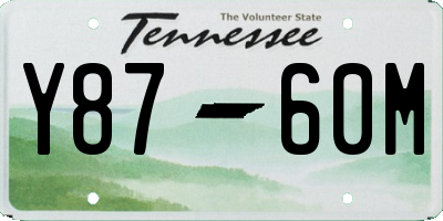 TN license plate Y8760M