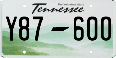 TN license plate Y8760O