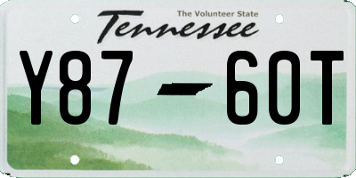 TN license plate Y8760T