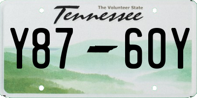 TN license plate Y8760Y