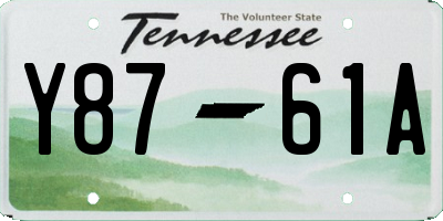 TN license plate Y8761A