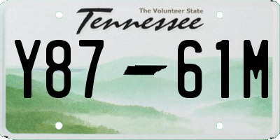 TN license plate Y8761M