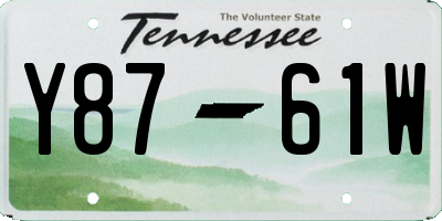 TN license plate Y8761W