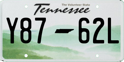 TN license plate Y8762L