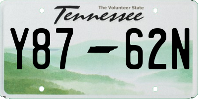 TN license plate Y8762N