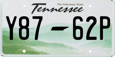 TN license plate Y8762P