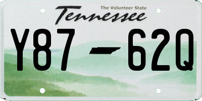 TN license plate Y8762Q