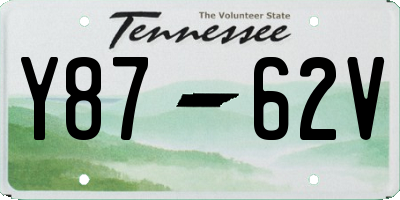 TN license plate Y8762V