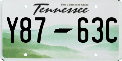 TN license plate Y8763C