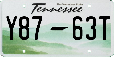 TN license plate Y8763T