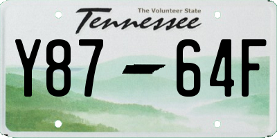 TN license plate Y8764F