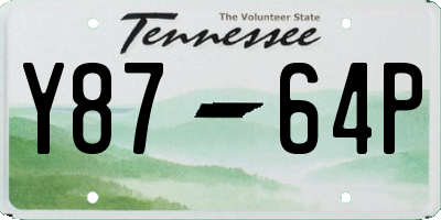 TN license plate Y8764P