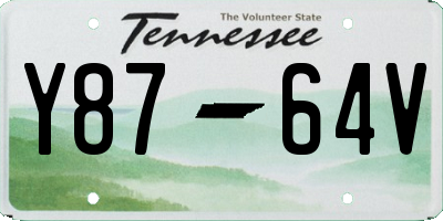 TN license plate Y8764V
