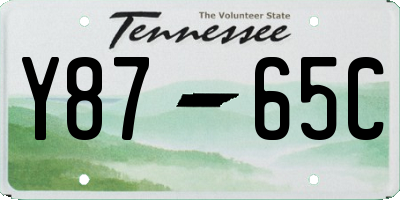 TN license plate Y8765C
